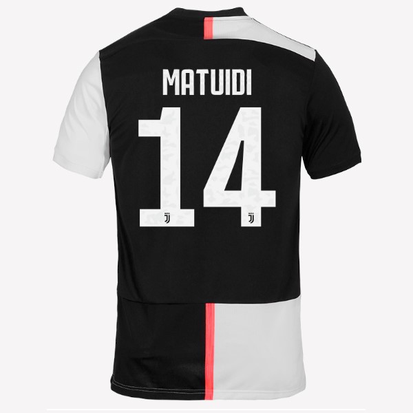 Camiseta Juventus NO.14 Matuidi Replica Primera Ropa 2019/20 Blanco Negro